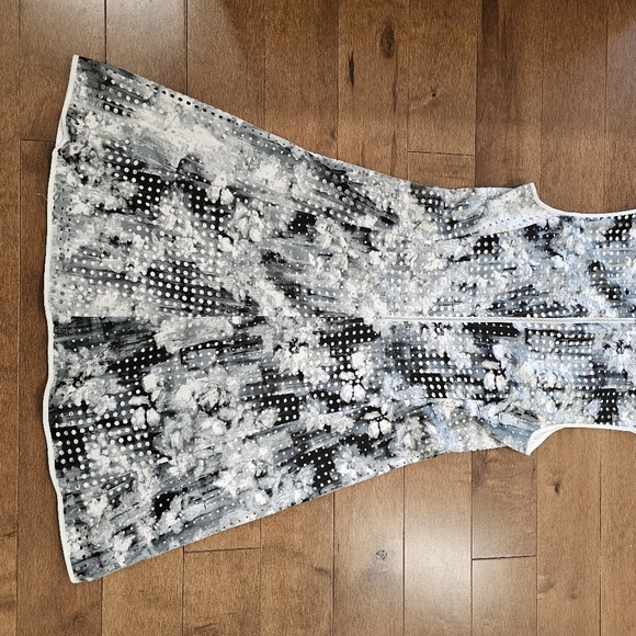 Marc New York Andrew Marc sleeveless dress black whit grey size 12 - Picture 3 of 10